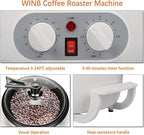 WINB Coffee Roaster Machine for Home Use, 110V Household Electric Coffee Bean Roaster with Timer Roasting Machine Peanut Bean Home Coffee Roaster