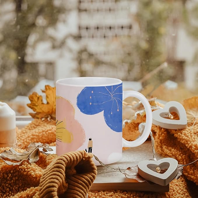 Sublimation Blank Ceramic Coffee Mugs Set of 6 Pcs White Mugs 11 oz Porcelain Espresso Cups Sublimation Mugs Blank DIY for Coffee Soup Tea Milk Latte Hot Cocoa etc