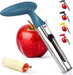 SCHVUBENR Premium Apple Corer Tool - Easy to Use and Clean - Sturdy Apple Remover with Sharp Serrated Tips - Stainless Steel Corers for Apple and Pear - Core Fruits with Ease (Blue)