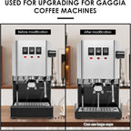 Low Profile Thin Drip Tray and One Single Hole Steam Tip 6 Bar 9 Bar 12 Bar OPV Spring Modification Kit with Long Stainless Steel Tube, Compatible with Pro Gaggia Classic Espresso Coffee Machine