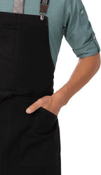 Chef Works Unisex Berkeley Bib Apron, Jet Black, One Size