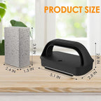 Heavy Duty Griddle Cleaning Brick with Handle- Compatible with Blackstone Flat Top Grills, Commercial Grade Pumice Stone, Easy Grip & Scrape (4 Pack)