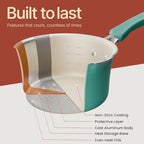 Pots and Pans Set, 22-Piece Non Stick Cookware & Bakeware Sets with Plaid Pattern, Stackable Design, Dishwasher Safe, Stain-resistant, Oven & All-Stove Safe, Tempered Glass Lid,Aqua