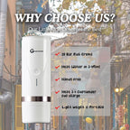 Portable Electric Espresso Machine, Car Travel Self-Heating Electric Coffee Maker for Camping with Type-C, Suitable for ground coffee and Ns capsules for RV, Hiking, Office Spring Travel White Heating