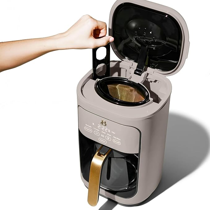 Beautiful Large Capacity 14-Cup Programmable Coffee Maker with 1-4 Cup Mode & Charcoal Filter by Beautiful