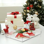 Acrylic Organizer Tray with Handles - Bed Table, Lucite Organizer for Bench, Coffee Table, Countertop, Kitchen, Bathroom, Living Room, Powder Room