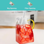 Glass Water Pitcher with Lid, High Borosilicate Heat Cold Resistant Carafe, 1.8L/63oz Capacity, Leakproof Fridge Door Carafe, Ice Tea Jug, Lemonade Pitcher For Fridge