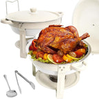 Chafing Dishes for Buffet 2 Pack, 5QT Food Warmers with Maifanite-Coated Pans, Stainless Steel Chafer Set for Parties, Wedding, Birthday, Catering, Church Events