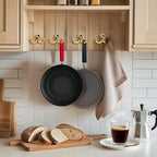 Coat Hooks Wall Hooks for hanging - 15 pack Gold Double Prong Hook Wall Mounted - Great for Living Room, Bedroom, bathroom, Closet for Coat, Bag, Towel, Hat, Key, Cup, Heavy-Duty, Easy to Install