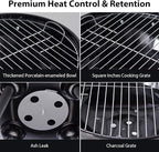 Charcoal Grill 18 inch Barbecue Grill with Waterproof Grill Cover for Outdoor Courtyard Picnic Camping Tailgating BBQ Kettle