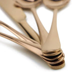 30-Piece 18/0 Stainless Steel Classical Flatware Set, Mirror Polishing Rose Gold, Service for 6