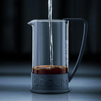 Bodum 51oz Brazil French Press Coffee Maker, High-Heat Borosilicate Glass, Black - Made in Portugal