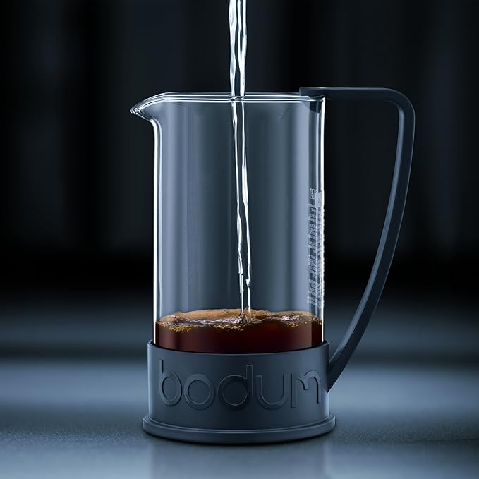 Bodum 51oz Brazil French Press Coffee Maker, High-Heat Borosilicate Glass, Black - Made in Portugal