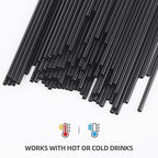 2000 Count 5 Inch Coffee Stirrers Straws, Disposable Plastic Sip Stir Swizzle Sticks for Cocktail Drinks - Black