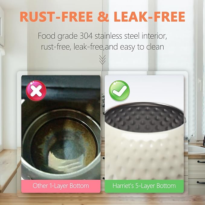 harriet Tea Kettle, Tea Pot for Stovetop, 2.5QT Whistling Kettle with 5-Layers bottom, Food Grade Stainless Steel Kettles with Hot-Resistant Handle Gas Electric Applicable