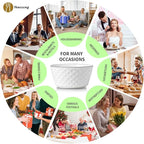 Yeacccng Ceramic Soup Bowls Set of 6, 30 Oz White Cereal Bowls, 6 inch Small Soup Bowls for Soup, Oatmeal, Salad, Pasta, Snacks, Fruits, Dishwasher & Microwave Safe, Scratch-Resistant, Lead-Free