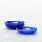 Fortessa Los Cabos Glass Dinnerware Collection, Coupe Entrée Bowl (Set of 4), 8.6 Inch/25oz, Cobalt