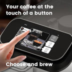 Mcilpoog WS-D5 Pro Fully Automatic Coffee Machine 12 Drinks, Office or Home Use,Wi-Fi Enabled, Liquid Volume & Temperature, Cappuccino Latte Espresso, Automatic Cleaning, Super Automatic Coffee Maker