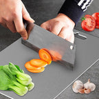 Titanium Cutting Board, Titanium Cutting Boards for Kitchen Double-Sided Stainless Steel Cutting Board Durable Non Toxic Food-Grade Chopping Board for Meat Vegetable Fruit (14"L x 10"W)