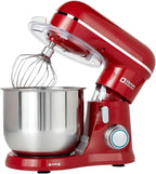 Kitchen in the Box Stand Mixer, 3.5 QT Small Kitchen Electric Stand Mixers, 10-Speed Portable Lightweight Dough Mixer for Daily Use with Egg Whisk, Dough Hook, Beater (Red)