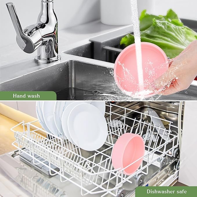 Silicone Egg Molds - 2Pcs Air Fryer Bites Molds, 4 Inch Reusable Maker Pan, Muffin Microwave Cooker Oven Dishwasher Safe (Pink)