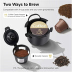 Mini Single Serve Coffee Maker - K Cup & Ground Coffee Compatible - 90 Second Brew - Portable Machine for Home, Office, RV - 14oz Reservoir