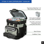 Titan by Arctic Zone 30 Can Zipperless Soft Cooler with HardBody Liner