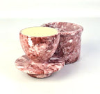 Green Onyx Butter Keeper, Round Marble Butter Dish, 4 inches, 3.5 inch Diameter (Strawberry Pink, 4 Inch)