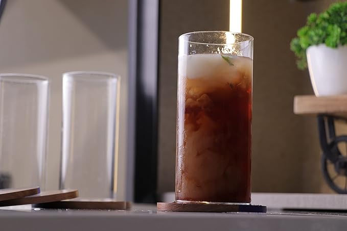 Highball Drinking Glasses Set of 8 | 15 oz Capacity | Thin And Light Borosilicate Tumblers Can Be used For Drinking Beer, Cocktail, Water,Whiskey,Milk