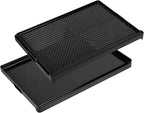 Utheer Nonstick Reversible Aluminum Ceramic Griddle 23" x 16", 70% Lighter 2-in-1 Flat & Ribbed Grill Griddle, Warp-Resistant, PFAS-Free, 100% Recyclable Stovetop Griddle for Gas, Charcoal,Outdoor BBQ