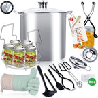 Canning Pot-Canning supplies starter kit, Stainless Steel Canning Tool Kit，Water bath canner with rack for canning.