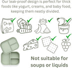 Ali+Oli Silicone Bento Box (Pine) Lunch Box for Kids, Toddlers, Preschoolers & Adults | BPA-Free and Spill-Proof | Ideal for School, and On-the-Go Meals| Perfect for Lunch, Snacks, and Meals