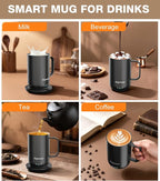 Self-Heating Coffee Mug T1, 16oz Rechargeable Heated Coffee Mug, Smart Coffee Warmer Mug with App-Controlled,Advanced Temperature-Controlled Heating Coffee Gifts for Women Men Coffee Lover