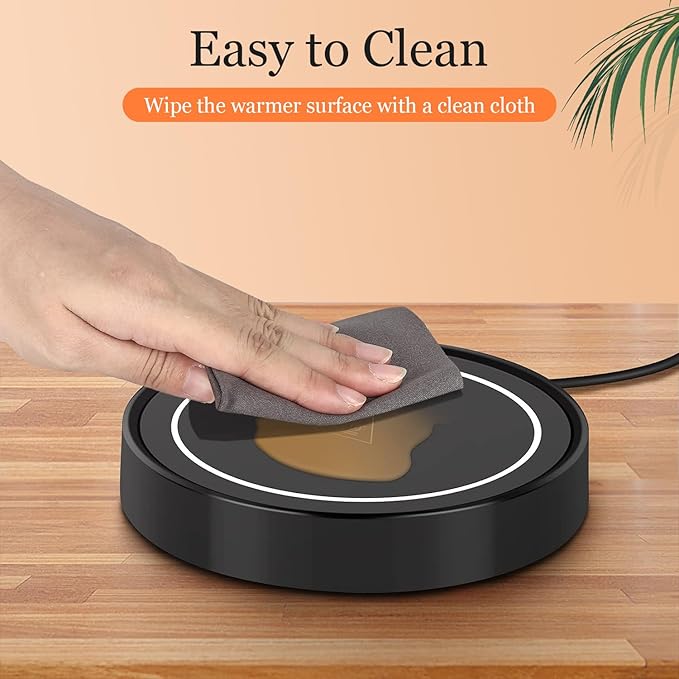 Coffee Mug Warmer for Desk,Heating Plate Electric Cup Warmers for Men Women Adult (D + Orange Light)