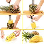 Fruit and Vegetable Corer Pepper Seed Apple Remover Bell Pepper Tomato Corer Tool Stainless Steel Kitchen Gadget (Pepper strawberry pineapple Corer)