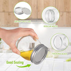 10 oz Mason Jars with Lids 24pack,Glass Mason Jars with Lids-Mason Jars 10 oz for Jam,Honey, Beans, Wedding Favors,Vegetables (10 fl. oz, Set of 24)