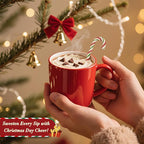 Christmas Candy Cane Glass Stir Sticks - 7.1" Cute Swizzle Stick for Coffee & Cocktails - Festive Red, Green& White Striped Design - Holiday Party Drink Mixers Essentials (5-Pack)