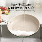 Redchef Ceramic Non Stick Egg Pans, Nonstick Frying Pan Skillet, 8 inch Cooking Pan Non Toxic with Stay Cool Handle for Induction, PTFE & PFAS & PFOA Free, Dishwasher/Oven Safe (Green)