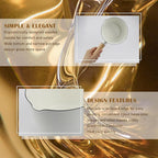 Enamel Milk Pan with Dual Pour Spout Butter Warmer with Wooden Handle Soup Pot Enamelware Saucepan Pan for Home Kitchen Cooking Heating Boiling