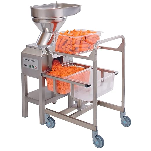 Robot Coupe CL60E2HEAD NODISC Two Speed Commercial Food Processor with Side Discharge and Full Moon Pusher Feed and Bulk Feed Stainless Steel, 240v, Stainless Steel (Discs NOT Included)