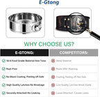 Springform Pan, Stainless Steel Springform Cake Pan, Leakproof & Nonstick Cheesecake Pan, 4" 7" 9" Round Cake Molds with 50 Pcs Paper Liners and 7 Pcs Piping Tips