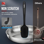 Walfos Mini Silicone Spatula Set of 3（600°F), Heat Resistant small Kitchen Silicone Spatulas, Strong Steel Core and One-Pieces Seamless Design, for Cooking Mixing & Baking,BPA Free & Dishwasher Safe