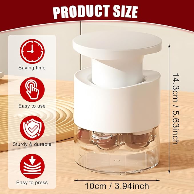 Cherry Pitter, 7-Hole Push-Type Cherry Pitter with Pit Storage Tray, Efficient Pit Removal, Multi-Particle Separator, Fruit Seed Remover Tool (White)