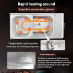 WICHEMI Chocolate Tempering Machine Chocolate Melter Chocolate Melting Pot 2 Tanks 9lbs Stainless Steel Chocolate Warmer Melting Machine Home Or Bakery Use