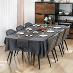 Myir JUN Placemats Dual Sided, Faux Leather Place Mats Set of 8 Indoor Placemats for Dining Table Non-Slip Washable Placemats Heat Resistant Outdoor Table Mats (Set of 8, Gray)