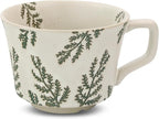 Ceramic Coffee Mug, 12 oz Novelty Unique Teacup with Handle, Stoneware Cup for Tea Mocha Latte Cappuccino Espresso (Leaf)