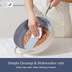 Stock Pot 4.5QT Nonstick Ceramic Dutch Oven with Lid (9.5") Non-Toxic PFAS-Free Even Heat Distribution, for Braising, Baking Bread & Soups, Compatible for All Cooktops(Induction/Gas/Electric) Oven Safe to 500°F, Navy Blue