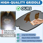 Safbbcue 7583 21.5" Cast Iron Griddle for Weber Q2200 Q2000 Q2400 Q200 Q220 Q240 Series Gas Grill Griddle Plate fits Weber 53060001 54060001 54060301 567798 592001 Grill Replaces Grate 7645