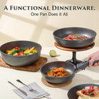 JEETEE 20 Pcs Pots and Pans Set Non Stick, Titanium Nonstick Cookware Set with Detachable Handle, Induction Kitchen Cookware Sets with Removable Handle, Camping RV Cooking Set, Oven/Dishwasher Safe