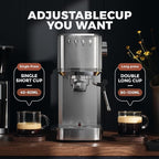 Espresso Machine - 20 Bar Coffee Maker with Milk Frother Steam Wand, Cold Brew Iced Coffee Maker, 1450W Semi-Automatic Coffee Machine with 34oz Water Tank for Latte